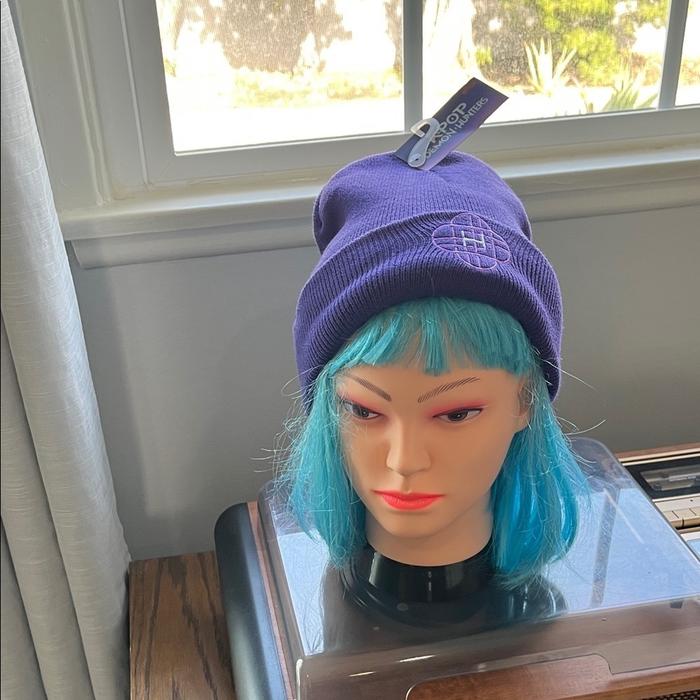 deamon hunters Vibrant Purple Beanie with Tag
